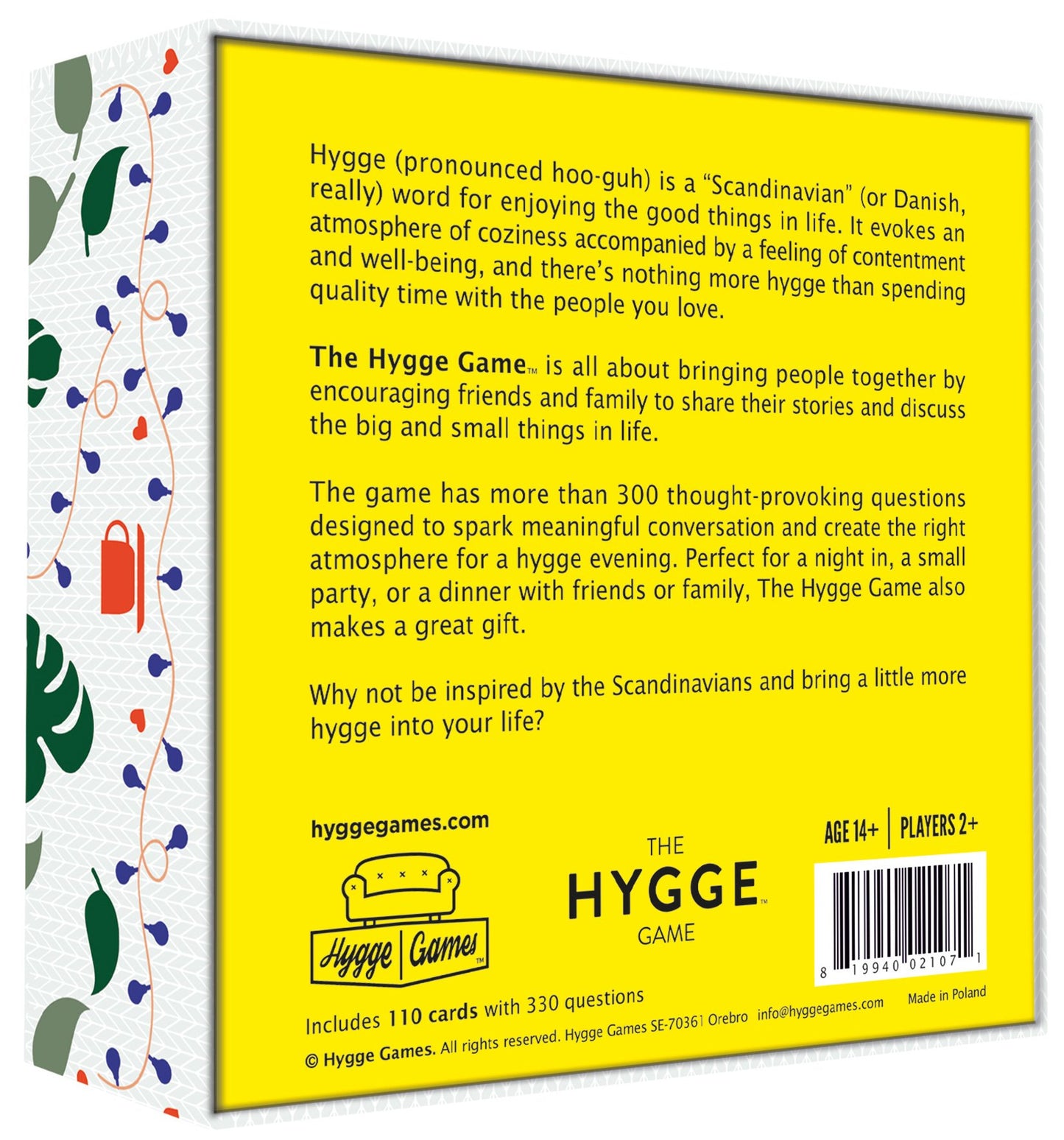 Hygge Games The Hygge Game - Cozy Conversation for 14+ Years, Multicolored & White, Perfect for Family and Friends Gatherings
