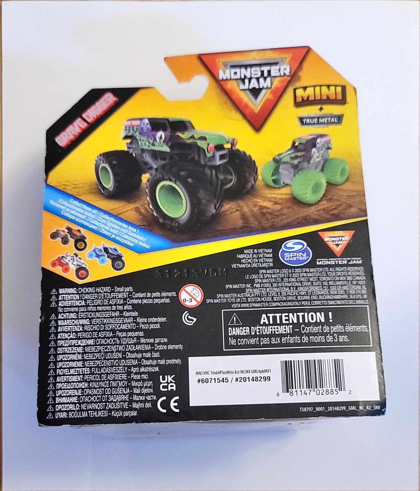 Monster Jam Play Set With Bonus Mini Regalo Grave Digger, El Toro Loco And Megalodon 3+ Years Old (Grave Digger)