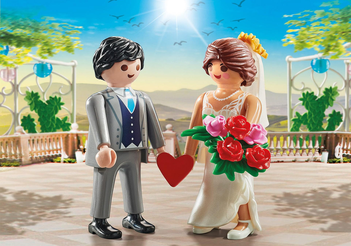 Playmobil 71507 Bride and Groom Couple - Colourful Small Figurines for Wedding Playsets, Perfect for Kids' Imaginative Play