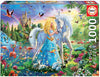 Educa - The Princess And The Unicorn - 1000 Piece Jigsaw Puzzle - Puzzle Glue Included - Completed Image Measures 26.8' X 18.9' - Ages 14+ (17654)