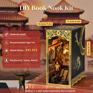 Minicity Book Nook Kit, Diy Dollhouse Booknook, Book Nook Miniature Kit For Bookshelf Insert Decor Crafts For Adults Teen Hallow