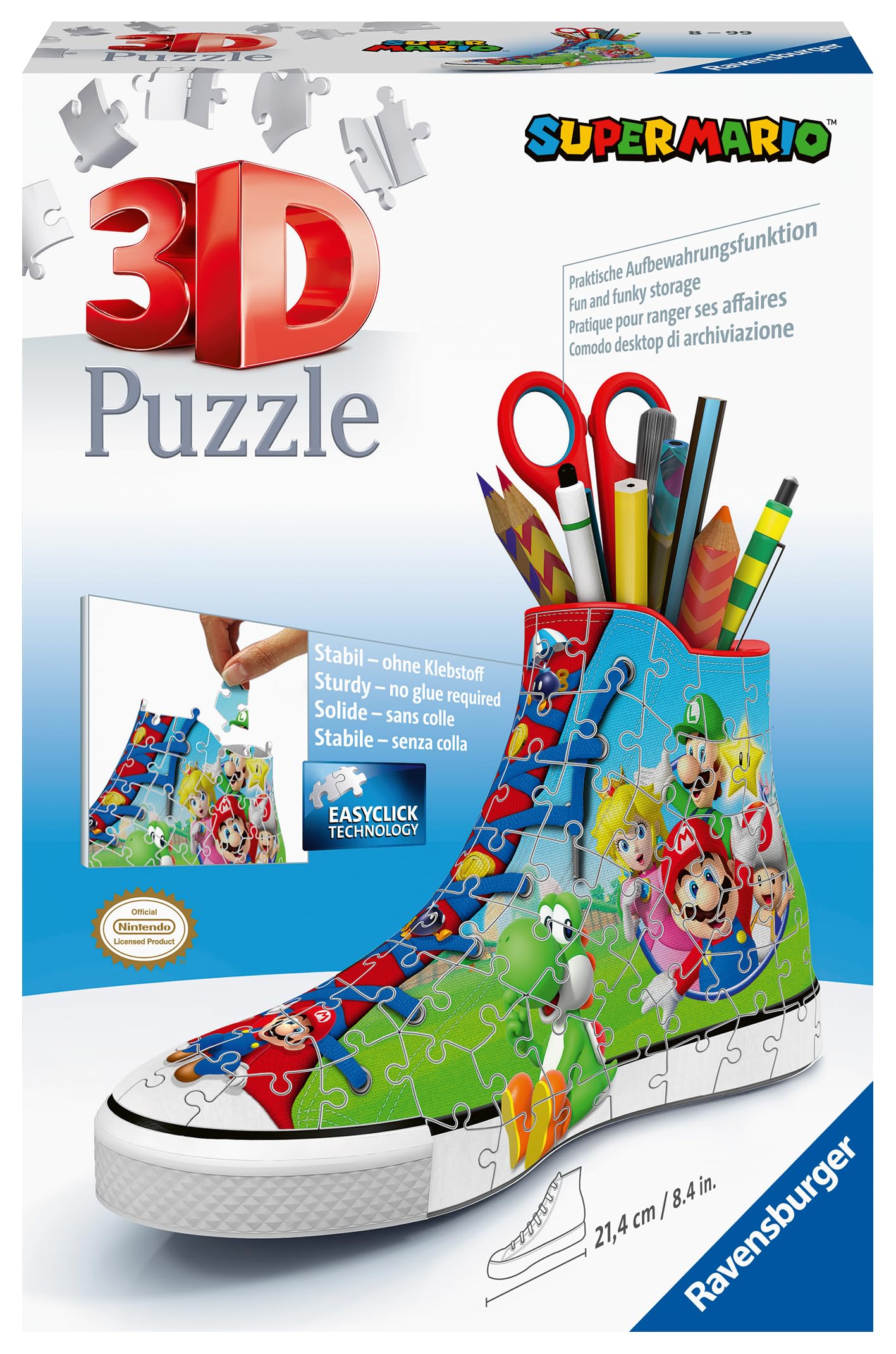 Ravensburger Super Mario Brothers Shoe 3D Jigsaw Puzzles For Kids & Adults Age 8 Years Up - 108 Pieces - No Glue Required