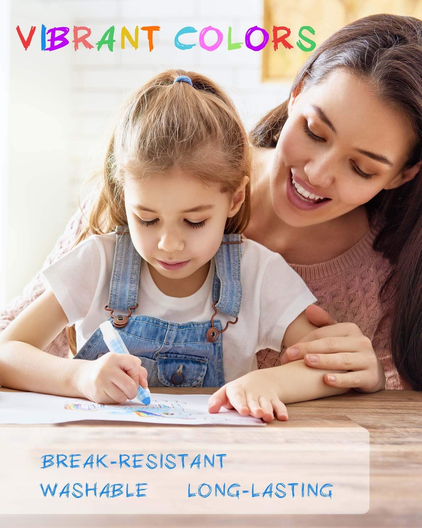 Newfamily Dustless Chalk For Kids, Colored Sidewalk Chalk With Holder,Non-Toxic Washable Toddlers Chalks Drawing Writing For Out