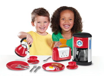 Casdon Morphy Richards Kitchen Set | Toy Kitchen Appliances For Children Aged 3+ | Includes Toaster, Coffee Maker, Kettle & More