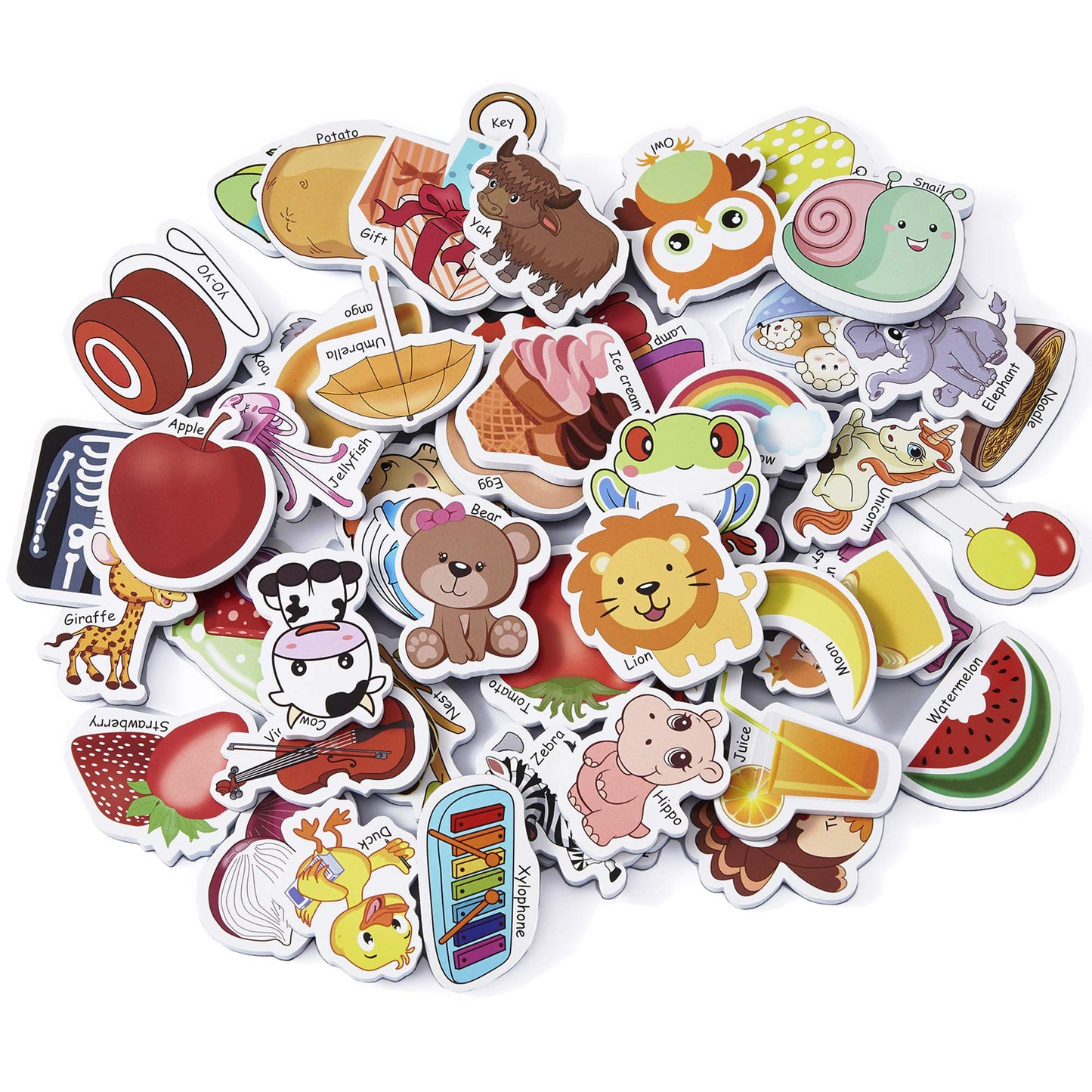 Zazzykid Magnetic Foam Objects For Kids: 52 Toys Of Abc Alphabet For Baby Early Education Fridge Magnets