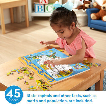 Melissa & Doug Usa Map Wooden Puzzle (45 Pcs)