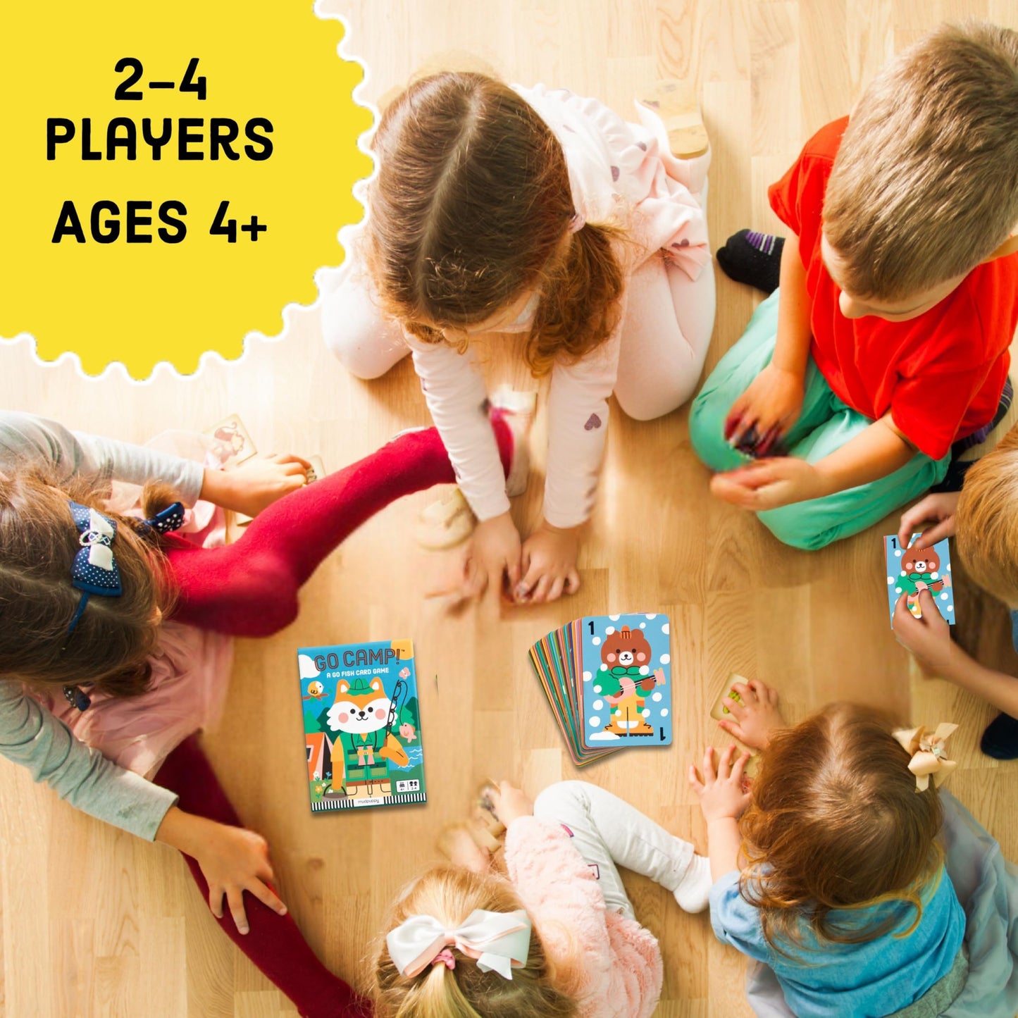 Mudpuppy Go Camp! - Camp Version Of Classic Kids Go Fish Card Game With Cute Illustrations Of Animals For Children Ages 4 And Up