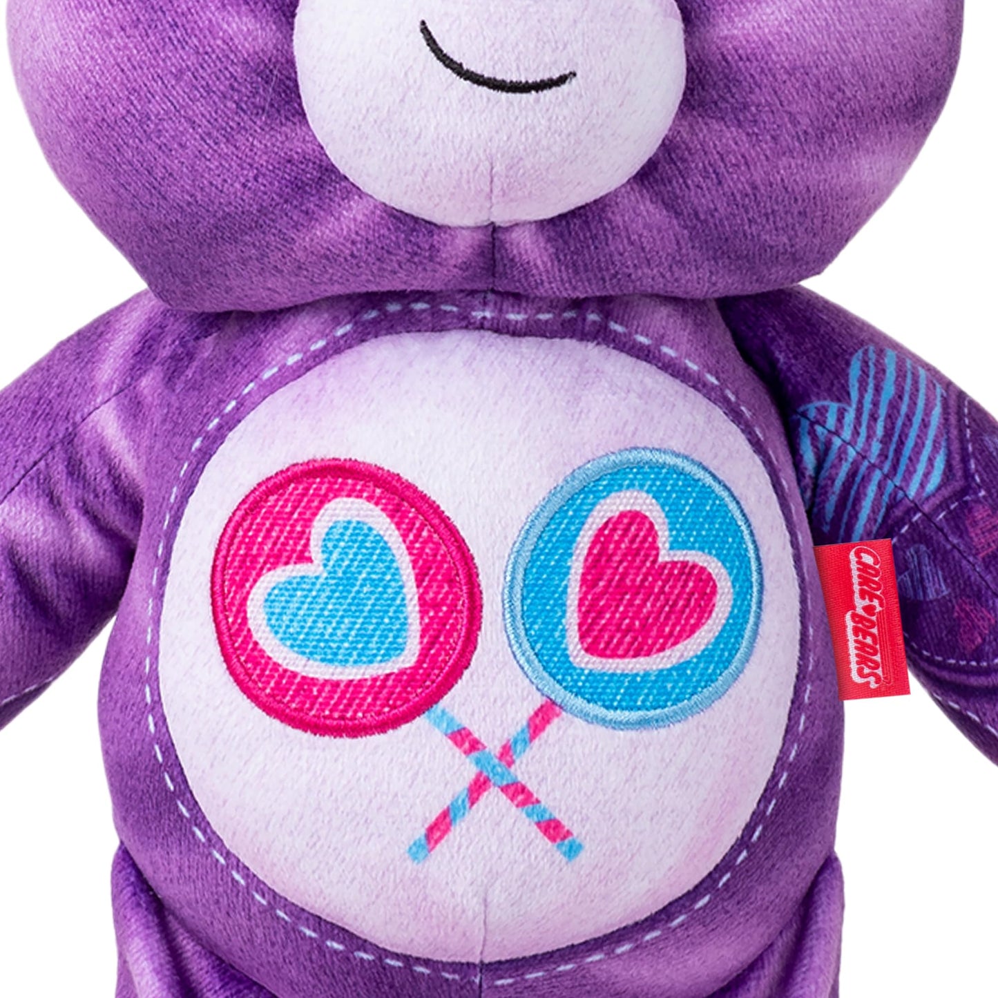 Care Bears 14'' Medium Plush Denim Bear - Share Bear - Purple Plushie For Ages 4+ - Stuffed Animal, Super Soft And Cuddly - Good