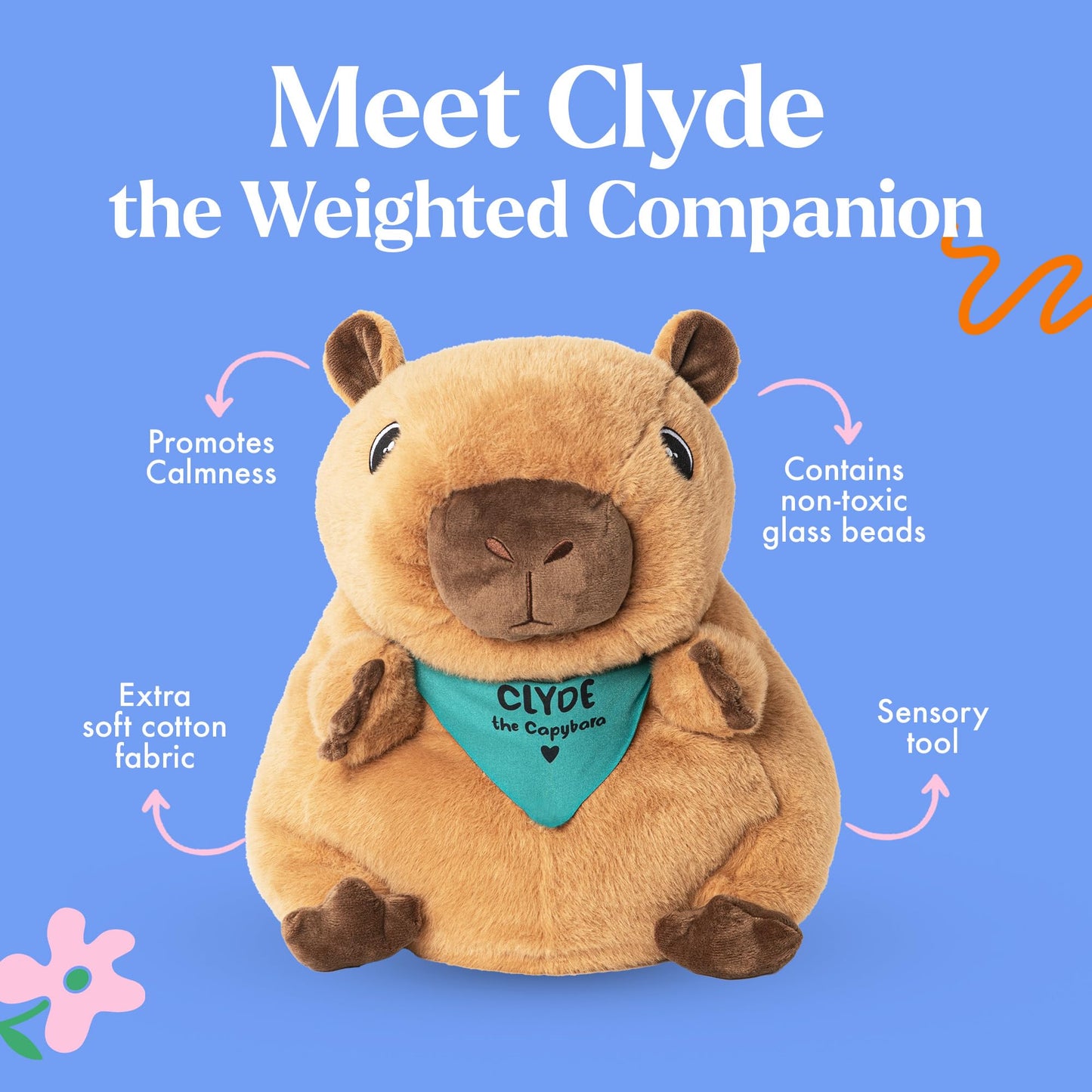 Lilly's Love Weighted Stuffed Animal, 5lb | Sensory Weighted Plush for Kids and Adults | Machine Washable Plushies w/Removable I