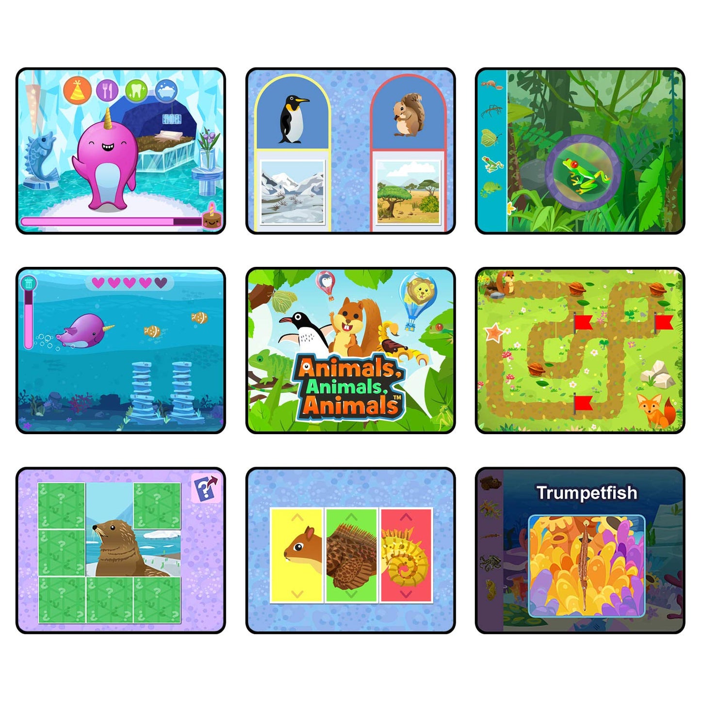 Leapfrog Rockit Twist Dual Game Pack: Penelope Penguin: Pet Detective And Animals, Animals, Animals