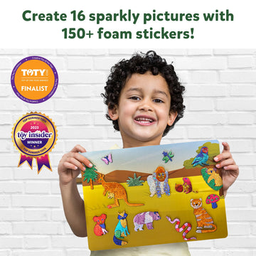 Skillmatics Foil Fun - Animals Mega Pack, No Mess Art For Kids, Craft Kits & Supplies, Diy Creative Activity, Travel Toys, Gifts For Boys & Girls Ages 4, 5, 6, 7, 8, 9, Travel Toys