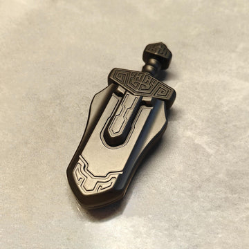 T-Conceal EDC decorative replica blade Decompression Toys Fidget Sliders Fidget Toys Stress Relief for mature-themeds Magnetic Metal Toys Anti-Anxiety Office Desk Toys (Grey)