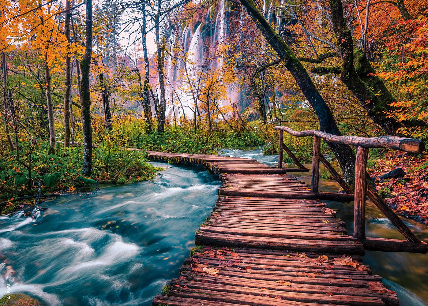 Beduke Jigsaw Puzzles For Adults 1000 Pieces Family Game Autumn Forest 1000 Piece Puzzle Thick Sturdy Precise Interlocking Age 14+