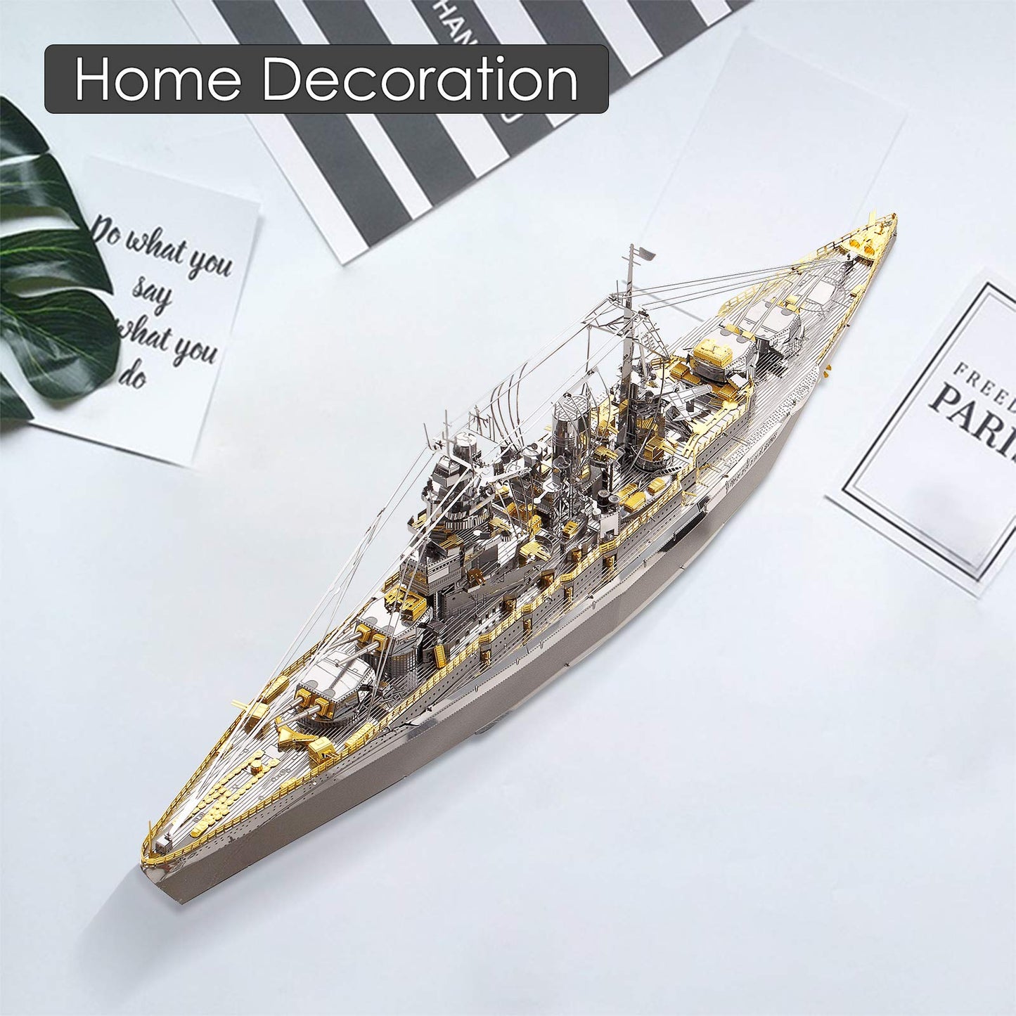 Piececool 3D Puzzle For Adults Metal Warship Models Kits, Nagato Class Battleship Toys Diy 3D Metal Military Model Building Kit Puzzle For Teens Boys, Great Gift For Dad Son