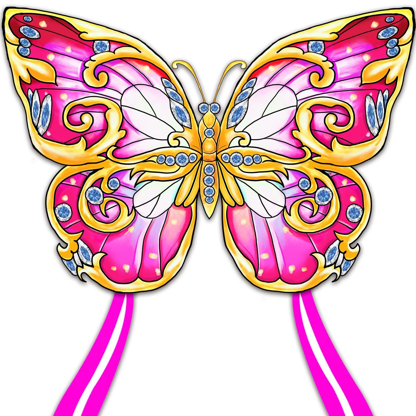 Xida Butterfly Kites For Kids & Adults, Extremly Easy To Fly, Large Kites For Adults, Single Line Kite For Beach Trip, With 200