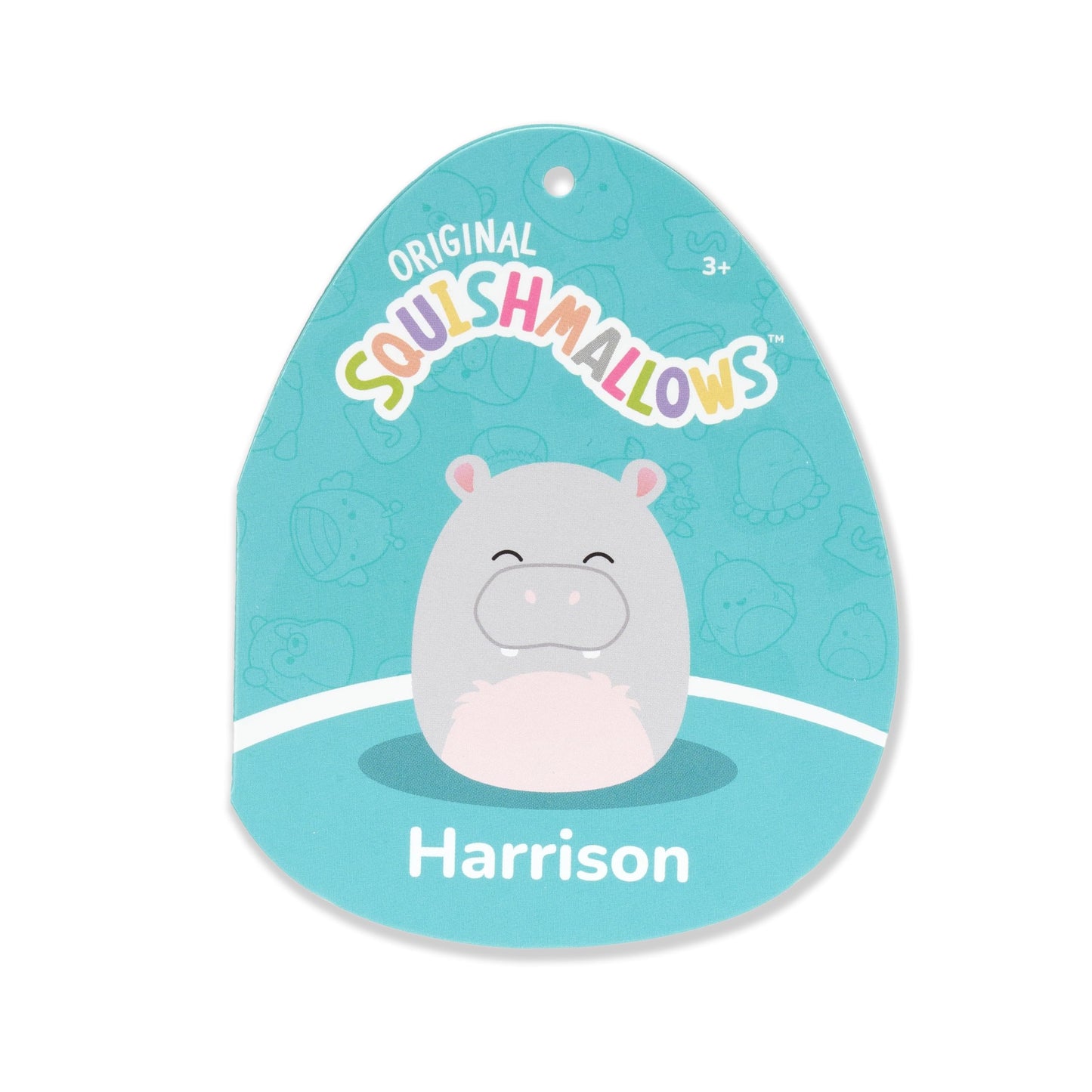 Squishmallows Original 16In Harrison The Hippo With Closed Eyes And Fuzzy Belly - Official Jazwares Plush (Large)