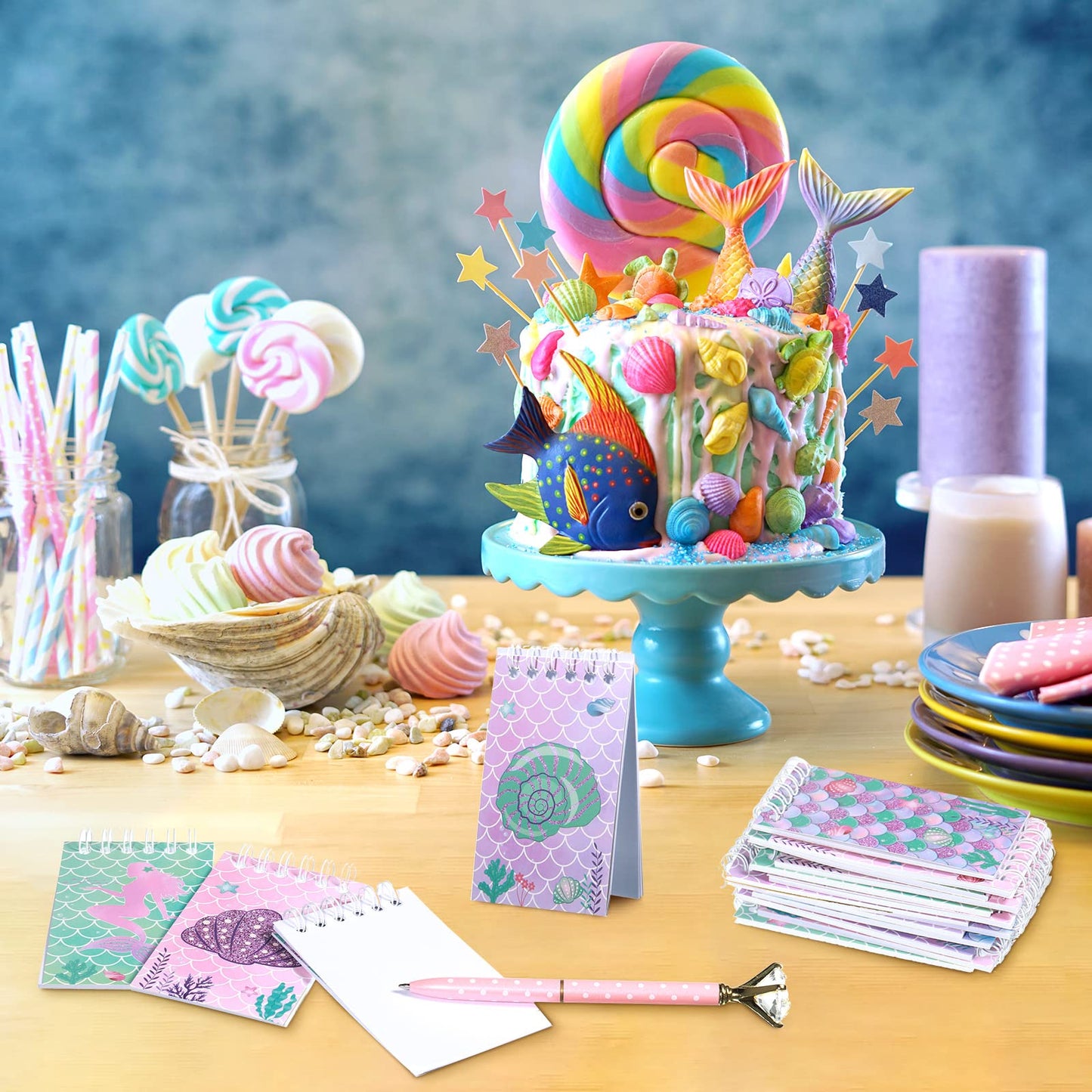 Dianelhall 24 Pcs Mini Notebooks Party Favors Mini Spiral Notepads Party Supplies for Boys Girls Kids Birthday Party Piata Fille