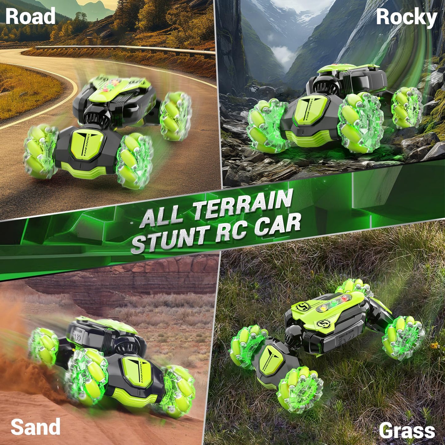 Gesture Sensing RC Stunt Car - Best Gifts for Boys 6-12 Year Old 360 Rotating 2.4Ghz 4WD Remote Control Transform Hand Controlle