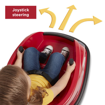 Radio Flyer 6V Battery Powered Bumper Car, Electric Ride On With Remote, Toddler Ride On Toy For Ages 1.5+ Years, Large