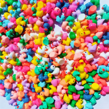 Dztian 12 Colors 145 Mini Resin Duck Garden Duck Class Activity Micro Landscape Decoration Ducklings Toy House Prank Christmas D