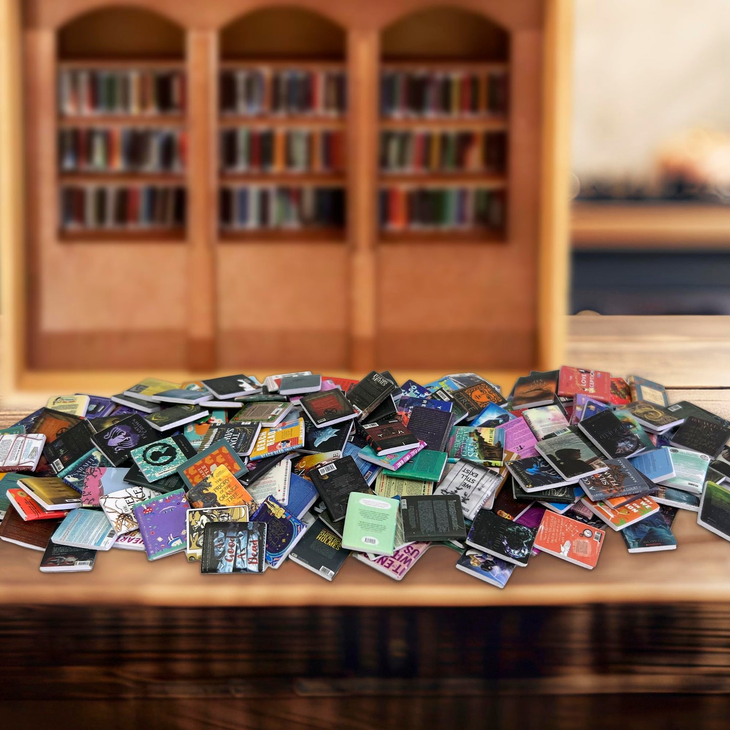 200 PCS Book Miniatures Set, Mini Books for Anxiety Bookshelf, Dollhouse Decor, DIY Crafting, Accessories Mini Miniatures Books