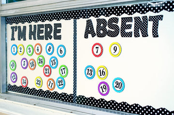Polka Dot Numbers Magnetic Accents