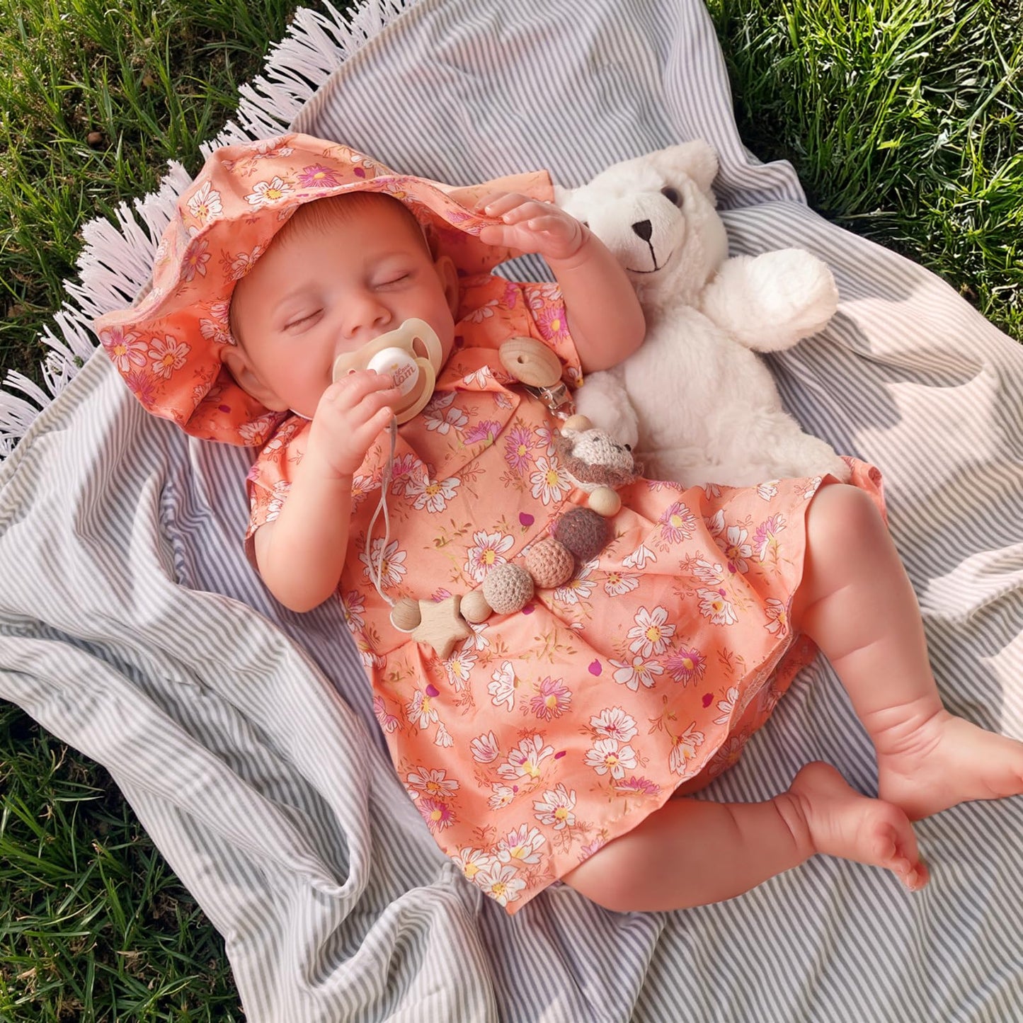 Babeside Lifelike Reborn Baby Dolls - 20-Inch Soft Full Vinyl Body Realistic-Newborn Sleeping Baby Girl Doll With Toy Accessories Gift Set For Kids & Collection