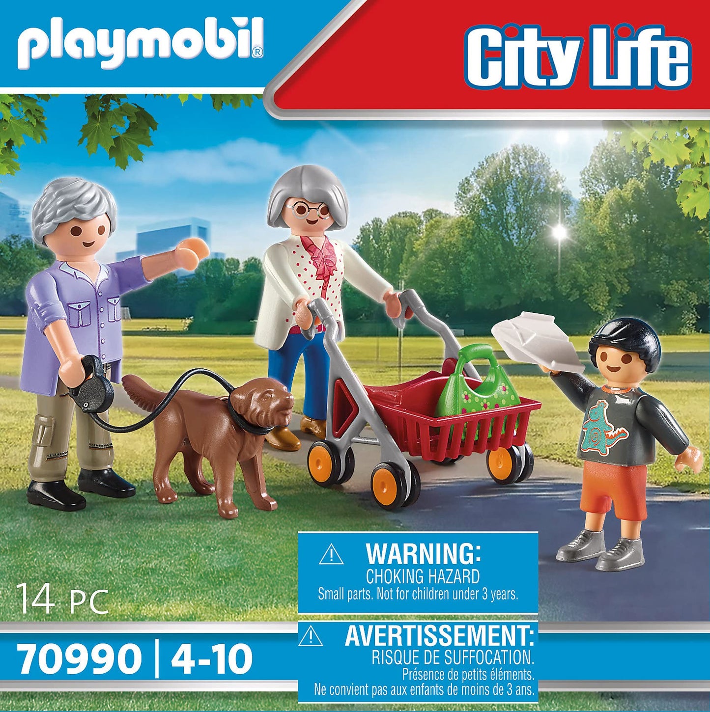 Playmobil Grandparents with Child Playset - Multicolor, Plastic, Model 70990