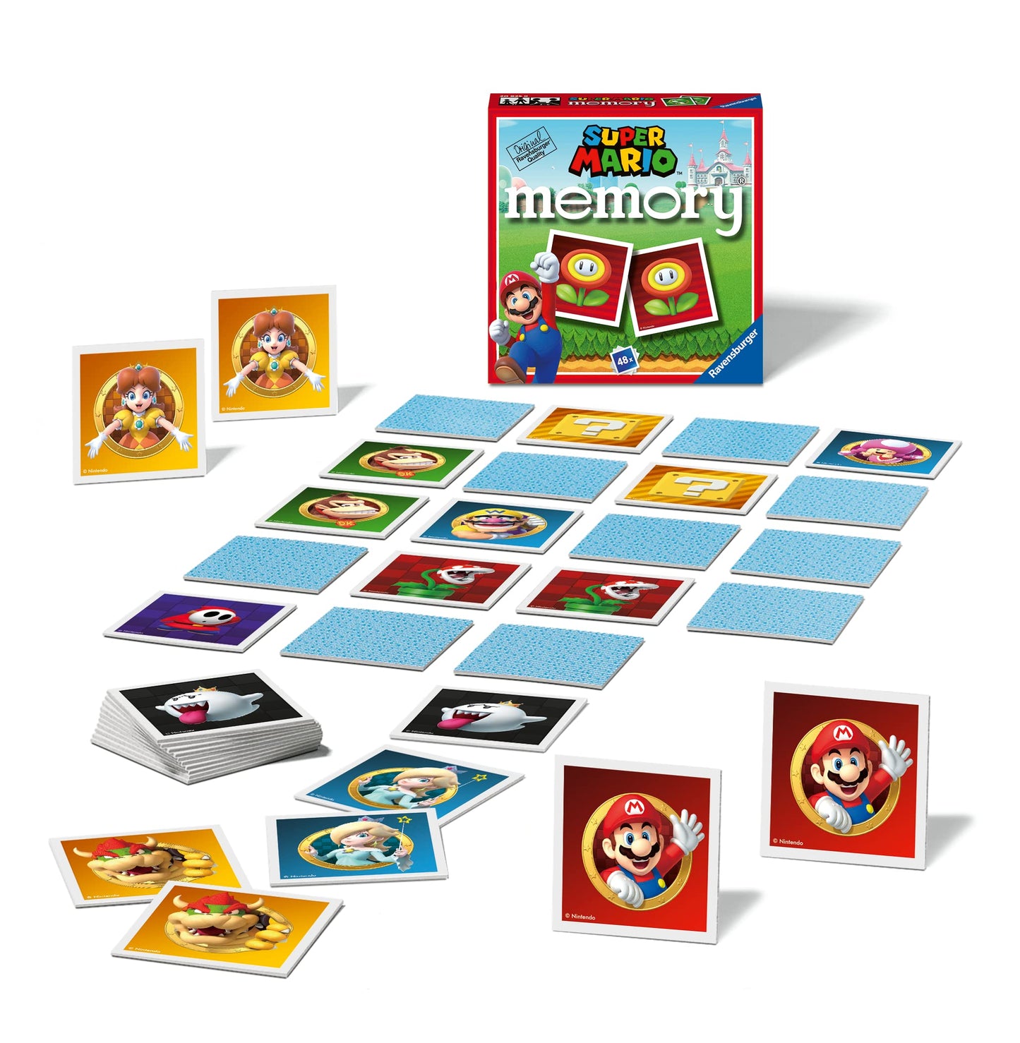 Ravensburger Super Mario Memory Game - 48 Cards, Multi-coloured, for Ages 3+, 2-6 Players, Italian Version