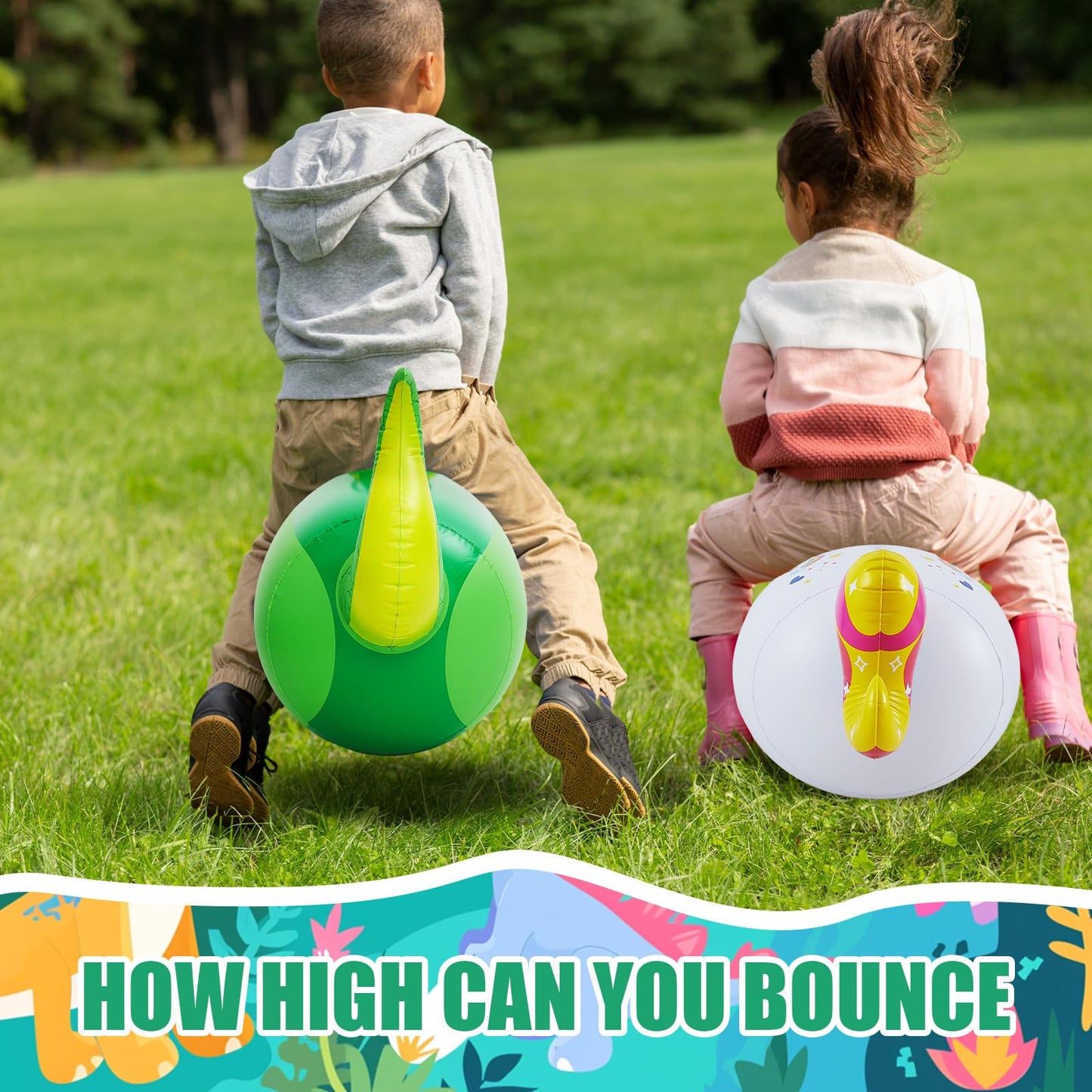 Hiboom Giant Inflatable Hopping Toys 51 Inch Bouncer Animal Toys Ride On Toys Hopping Toys Hopper For Birthday Party Gifts Suppo