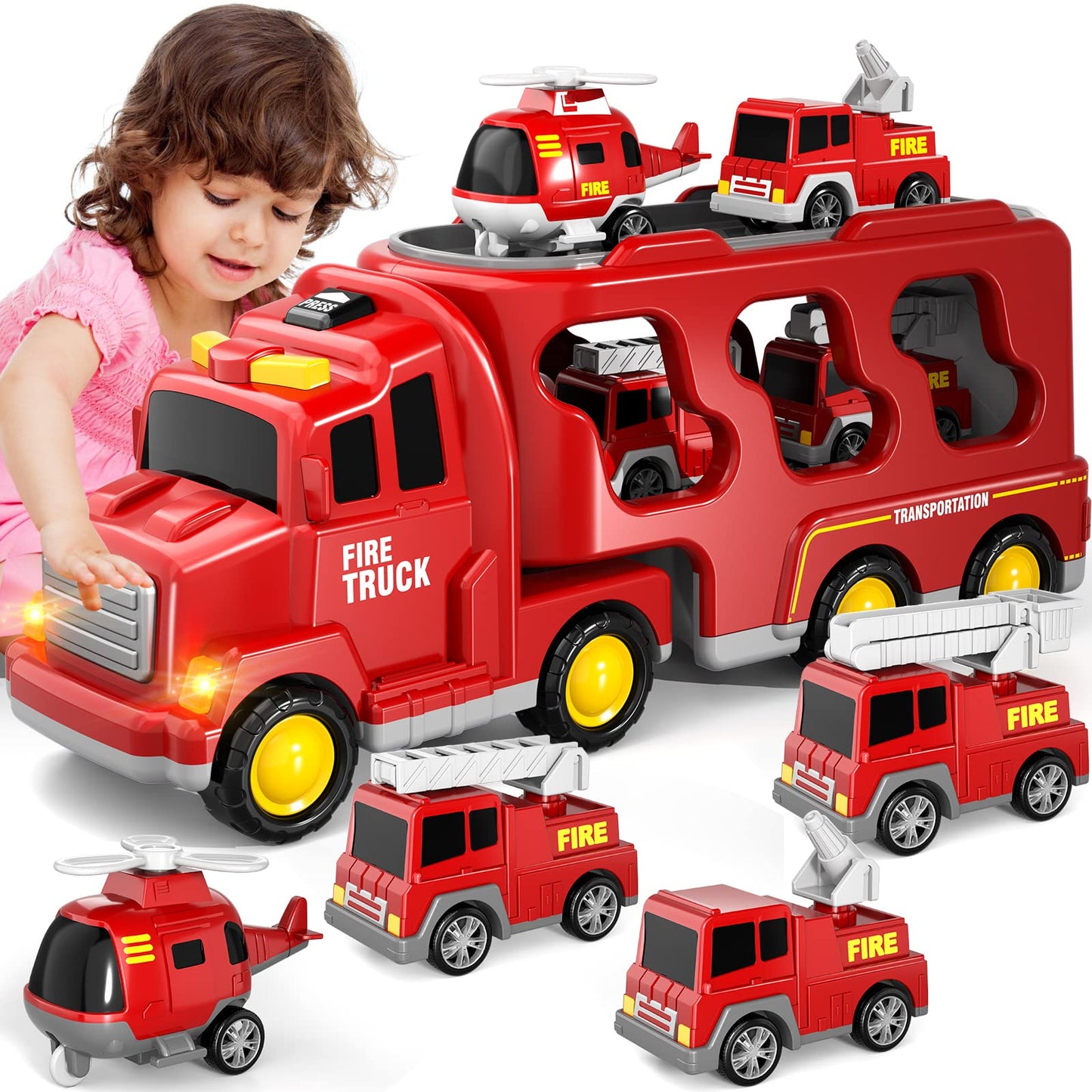 Doloowee Truck Toys for 3 4 5 6 Year Olds Toy Car Christmas Birthday Gifts for Boys & Girls 3-5 Years Old
