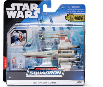 STAR WARS X-Wing Starfighter Vehicle with Luke Skywalker & R2-D2 - 5-Inch, Plastic, X-wing Color, Model SWJ0015