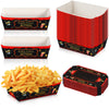 30 Pieces Movie Night Snack Trays Party Supplies Red Nacho Paper Food Trays Movie Theme Decoration Popcorn Paperboard Holder for