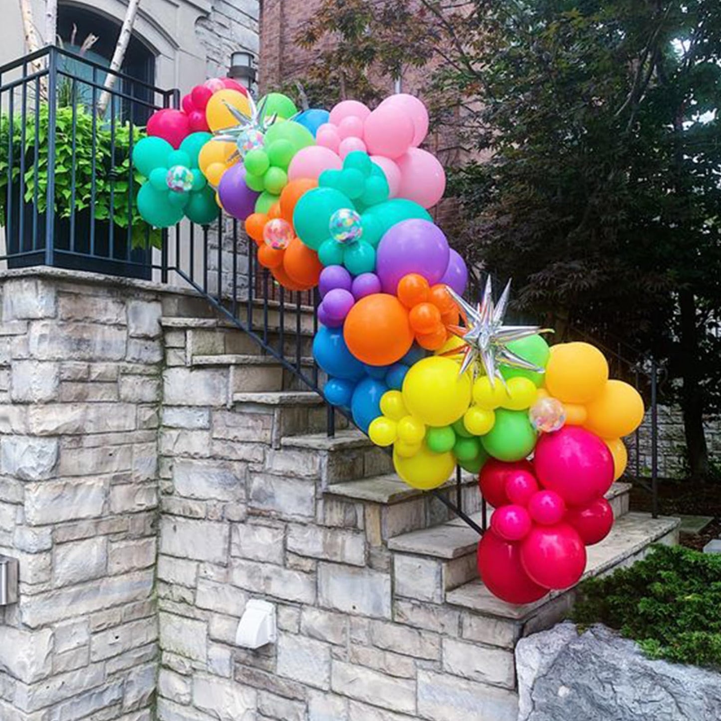 Pink And Purple Teal Balloons, Pink Purple Yellow Balloons, Purple Teal Confetti Balloons Purple Blue Yellow Latex Balloons For