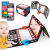 Teytoy Tummy Time Baby Mirror Toys,Black And White High Contrast Baby Tummy Time Toys, Double-Sided Baby Mirror Sensory Development Toys For Infants Newborn 0-6 Months