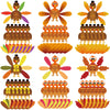 AmazingSpark 36 Sets 252 Pcs Thanksgiving Turkey Craft Kit Thanksgiving Crafts Turkey Paper Card Thankful Cards Decor with Glue