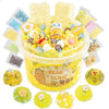 LAWOHO Bear Clear Slime Kit 300ml for Kids, Yellow Slime with 9 Add-Ins, Ideal Birthday & Holiday Party Favors