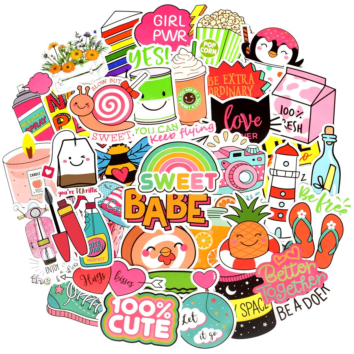 Qtl Cute Girl Stickers For Water Bottles Stickers For Kids Vsco Stickers For Hydroflask Stickers Waterproof Girls Laptop Sticker