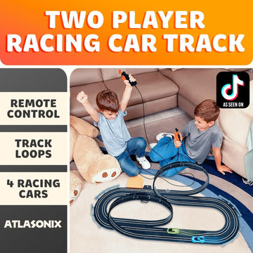 Slot Car Race Tracks Sets - Electric Racing Car Track With Slot Cars & Accessories - Dual Lane Race Track For Boys & Girls Age 5 For Kids 4-8 Easy Setup & Fast Four Cars