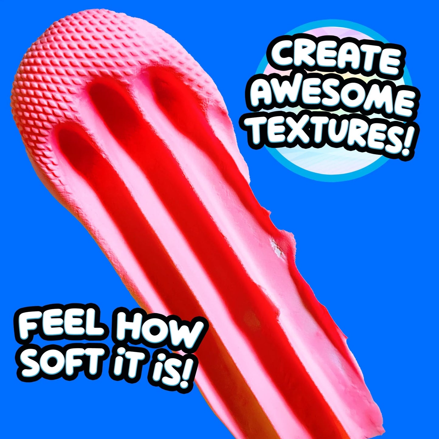 Compound Kings Fluffy Butter Cloudz Compound Bucket For Girls & Boys | Sensory Toys | Non-Toxic & Non-Sticky | Stress Relieving Tactile | (Red Cherry)