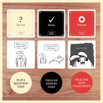 Exploding Kittens Horrible Therapist: Extra Horrible Edition 3-8 Players - Ages 17+ - 15 Minutes To Play - Comic Building Card Game - Ideal For Party, Family Game Night - White