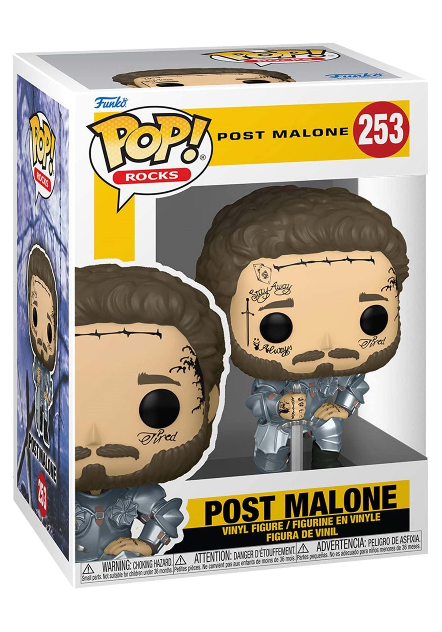 Funko Pop! Rocks: Knight Post Malone Vinyl Figure - 4 inches, Multicolor, Model 52011