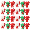 Blueweenly 24 Pcs Christmas Small Stuffed Bear 4.5 Inch Mini Plush Bear Stuffed Animal Keychains With Hat And Scarf For Christma