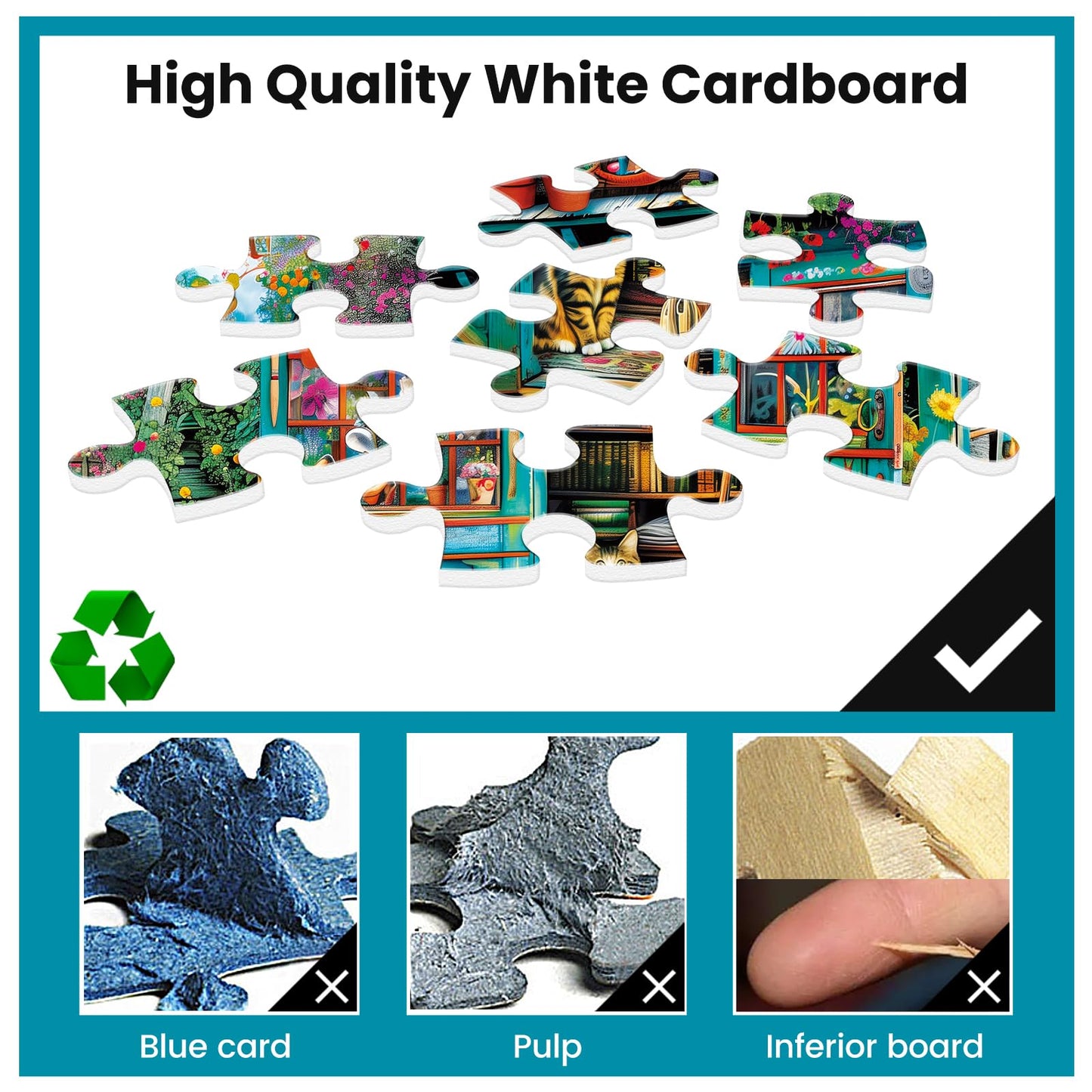 500 Piece Puzzle For Adults Jigsaw Puzzles Cat Puzzles, Book House Puzzles For Elderly Kids Teens, Artistic Decorations, Educational Toys Challenging Activity Gift Family Puzzle Lovers For Friends