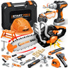 Kids Tool Set Toys, 48 Pcs Toddler Tool Set with Portable Tool Box, Electronic Toy Drill & Electric Chainsaw, Construction Tools