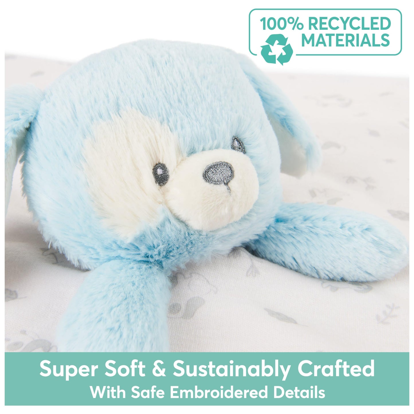 Gund Baby Sustainably Soft Puppy Lovey, Stuffed Animal Plush Blanket Made From 100% Recycled Materials, For Babies And Newborns,