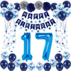 Naninuneno 17Th Blue Birthday Party Decorations For Boy Girl Men Women, Happy 17 Birthday Balloons Supplies With Happy Birthday