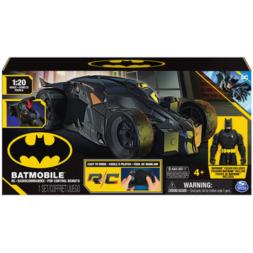 DC Comics, Batman Batmobile Remote Control Car, Easy to Drive, Compatible with Batman Figures, Kids Toys for Boys and Girls Ages