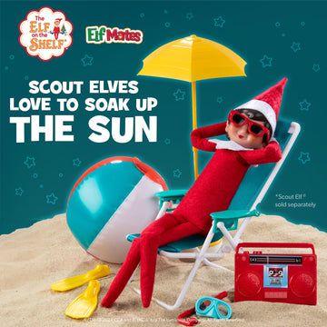 The Elf on the Shelf Beach Vacation Set - 8-Piece The Elf on the Shelf Beach Accessories for Your Scout Elf - Includes Beach Cha