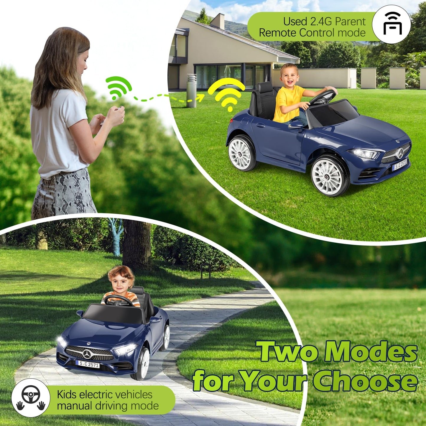 Fxiona Kids Electric Cars For Toddler Ride On With Parent Remote Control Vehicles For Girl And Boy Ride In 12V Battery Power 4 W